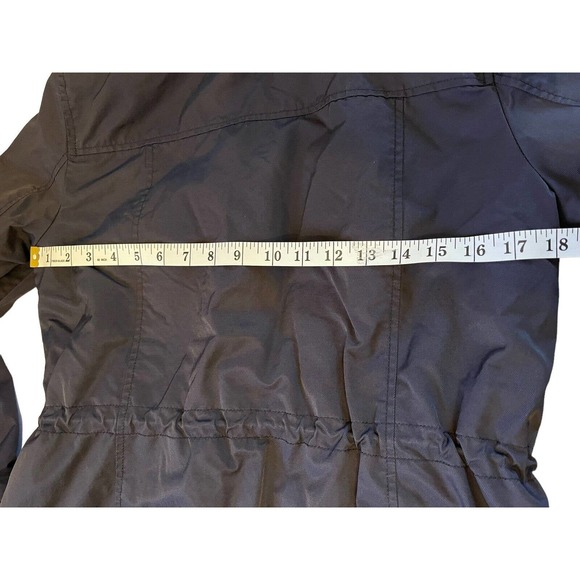 Host pick 🎉Levi Strauss And Co Womens Black Hooded Faux Fur Parka Jacket M - Picture 8 of 10